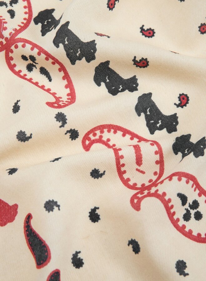 Nice Things - "Poodles Print" Bandana - Beige
