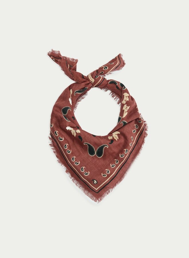 Nice Things - "Poodles Print" Bandana - Chestnut