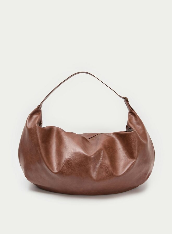 Nice Things - Eco Leather Hobo Bag - Medium Tan