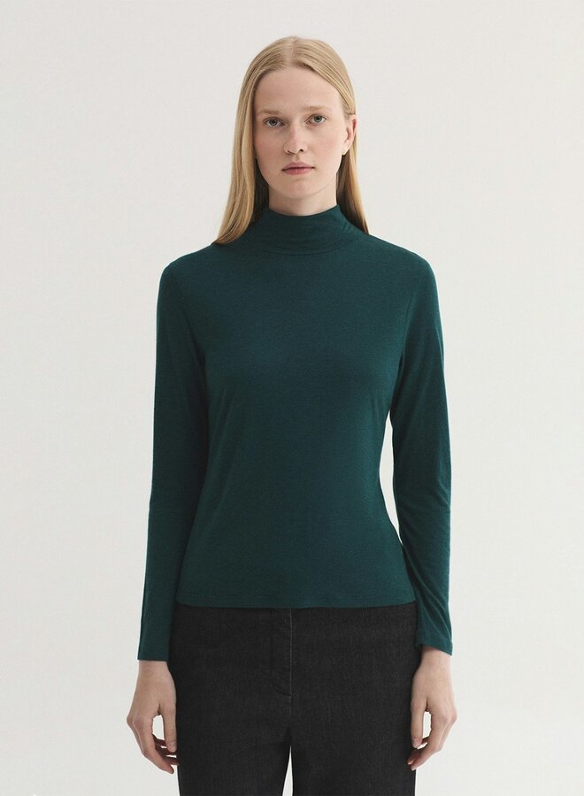 Nice Things - Turtle Neck Wool - Granite Dark Green