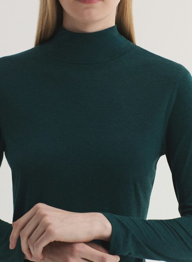 Nice Things - Turtle Neck Wool - Granite Dark Green