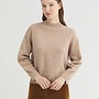 Nice Things - Relaxed Fit Roll Neck Jumper - Light Beige