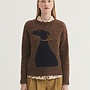 Nice Things - Wool Dog Jumper - Dark Brown