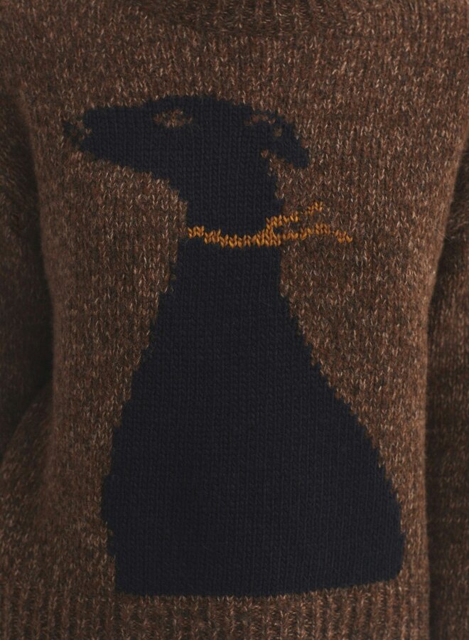 Nice Things - Wool Dog Jumper - Dark Brown