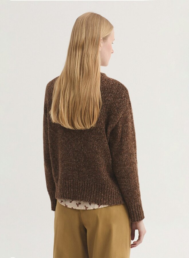 Nice Things - Wool Dog Jumper - Dark Brown