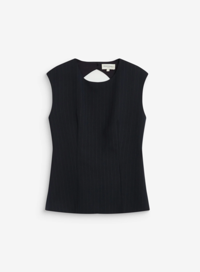 G&M - Striped Backless Top Ariston - Marine