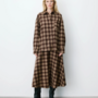 G&M - Checked Tie-Back Shirt Arlette - Chocolat