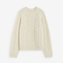 G&M - Cable Knit Crew Neck Sweater Amparo - Ecru