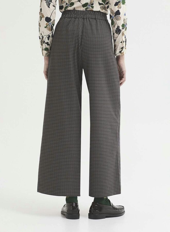 Nice Things - Super-Stretch Houndstooth Pants - Brown