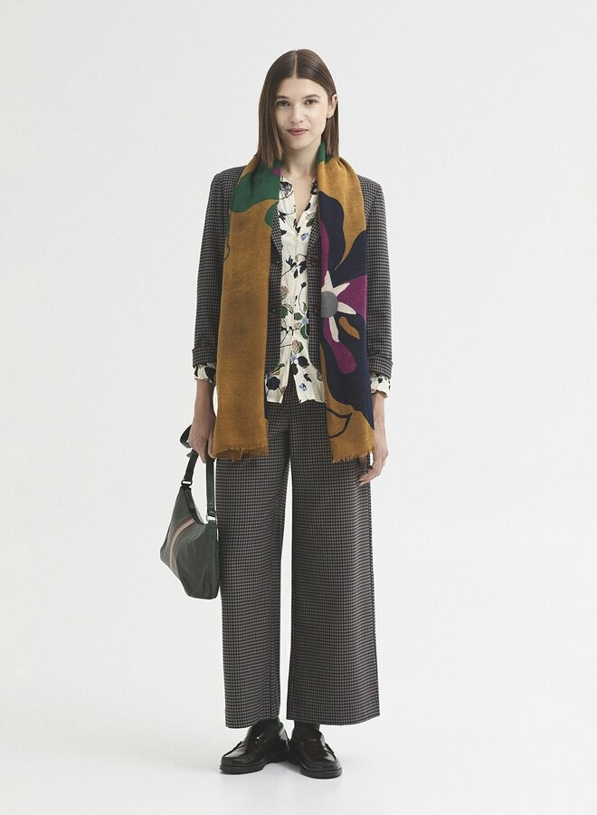 Nice Things - Super-Stretch Houndstooth Pants - Brown
