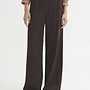 Nice Things - Darted Check Trousers - Plum