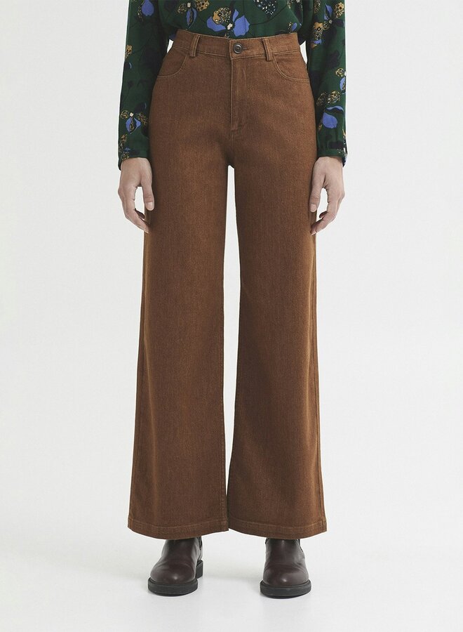 Nice Things - Coloured Five-Pocket Denim Jeans - Chestnut