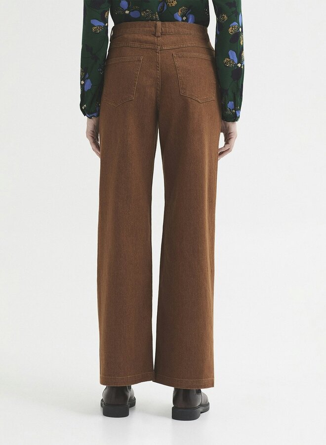 Nice Things - Coloured Five-Pocket Denim Jeans - Chestnut