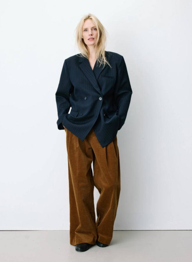 G&M - Striped Double Breasted Blazer Auguste - Marine