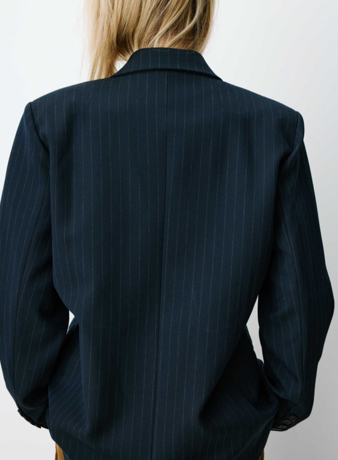 G&M - Striped Double Breasted Blazer Auguste - Marine