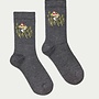 Nice Things - Pathway Print Socks - Dark Grey Melange