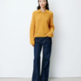 G&M - Textured Knit Polo Sweater Alevan - Ocre