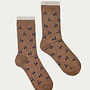 Nice Things - Poodles Print Socks - Brown