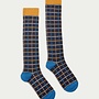 Nice Things - Large Checks Socks - Navy