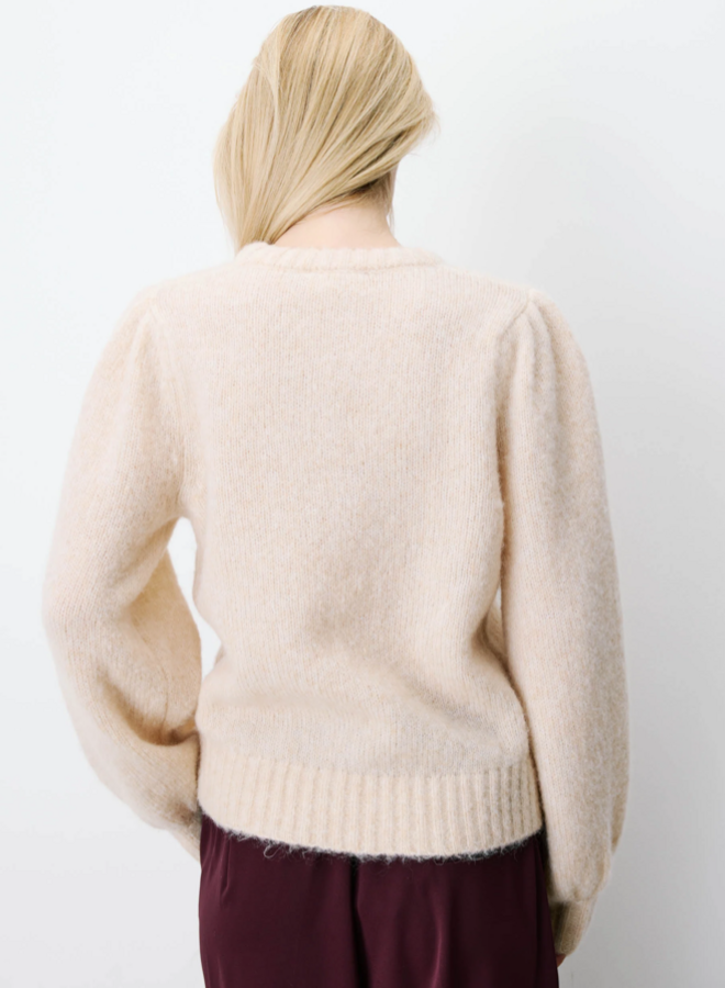 G&M - Sweater With Gathered Shoulders Antoine - Beige