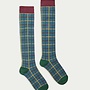 Nice Things - Large Checks Socks - Willow Green