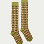 Nice Things - Rombos Long Socks - Khaki Green