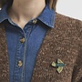 Nice Things - Bird Brooch - Granite Dark Green