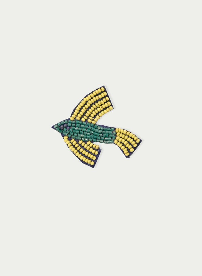 Nice Things - Bird Brooch - Granite Dark Green