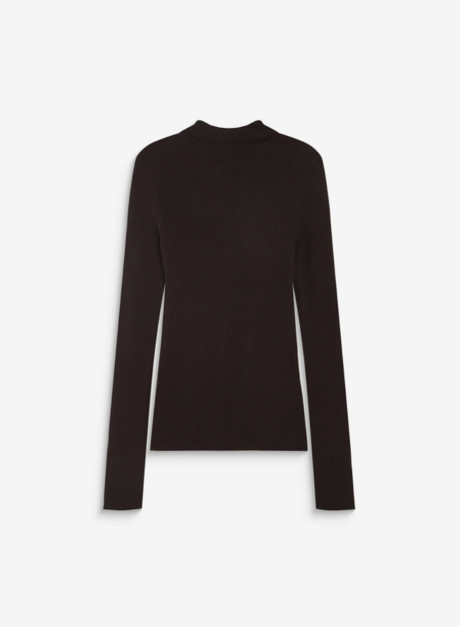 G&M - Knit Polo-Neck Sweater Angelo - Chocolat