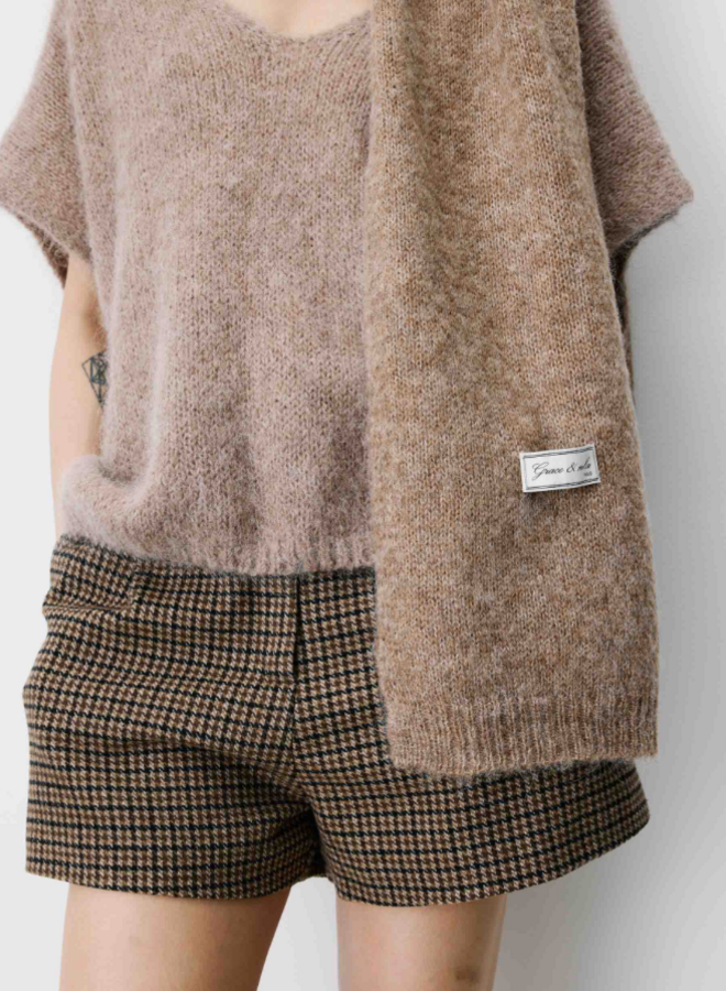 G&M - Alpaca Wool-Blend Scarf Aglae - Camel