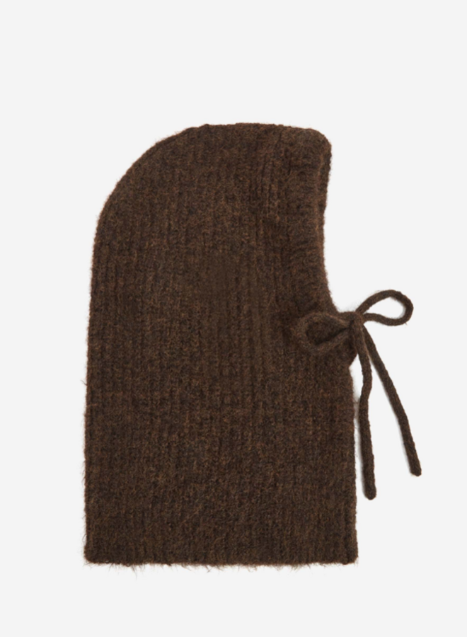 G&M - Wool Blend Balaclava Samurai - Chocolat