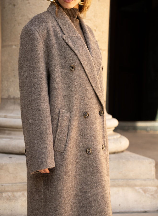 Wool Coat Lilly - Taupe