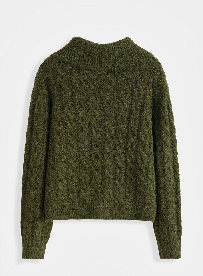 Zipper Cardigan Lou - Forest Green