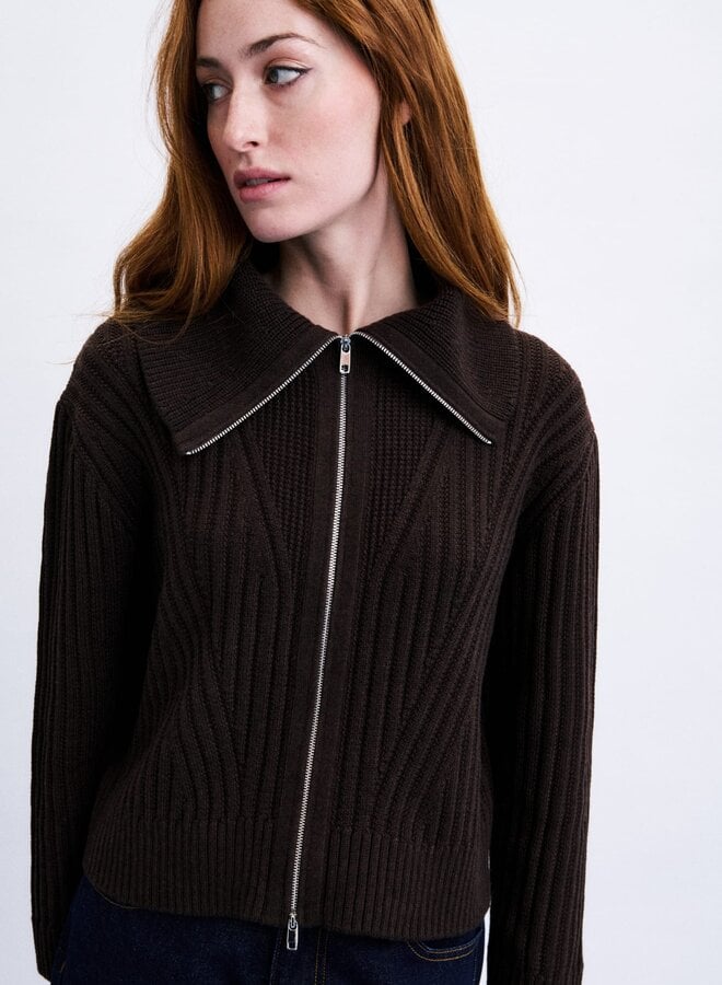 FRNCH - Cardigan Kerkis - Chocolate