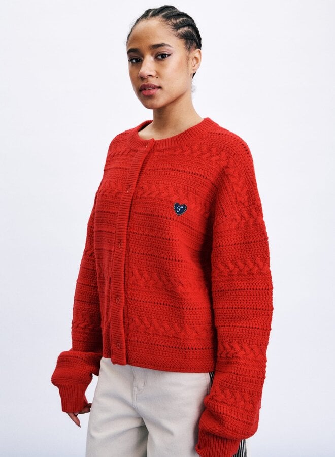 FRNCH - Daigoji Cardigan - Rouge