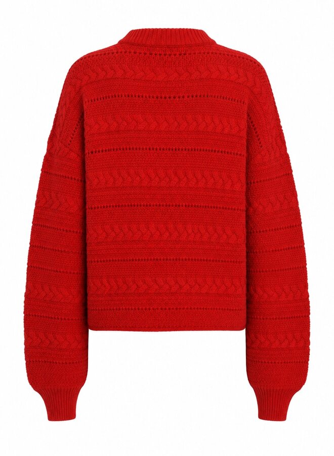 FRNCH - Daigoji Cardigan - Rouge