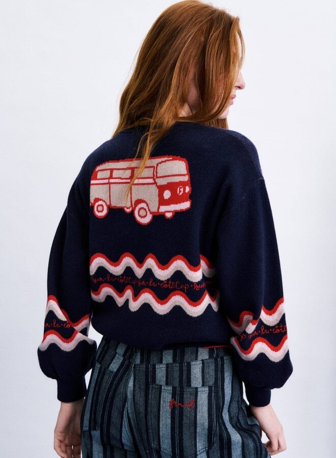 FRNCH - Cardigan Roadtrip - Navy