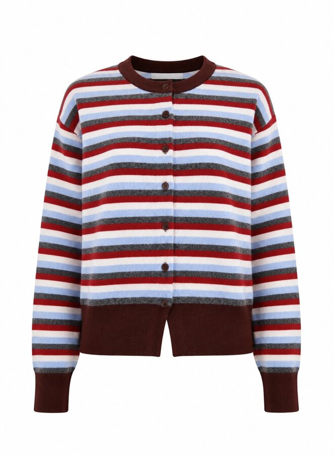 FRNCH - Cardigan - Scarf Set Shibuya - Red