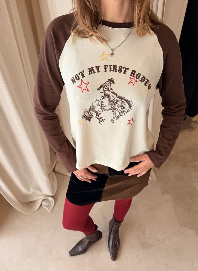 Not My First Rodeo T-Shirt - Beige/Brown