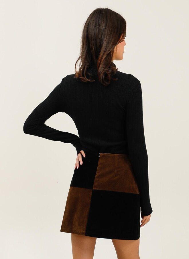 Checkered Skirt - Brown/Black