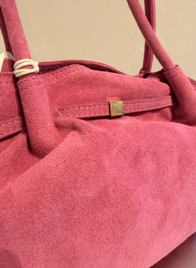 Pretty in Pink Suede Bag - Pink