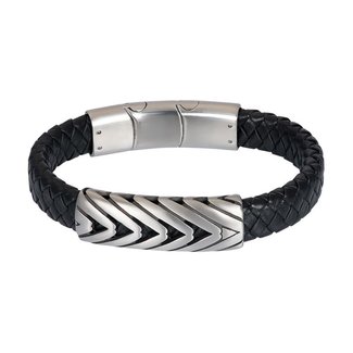 IXXXI Men Armband Bohdi - Zilver Zwart