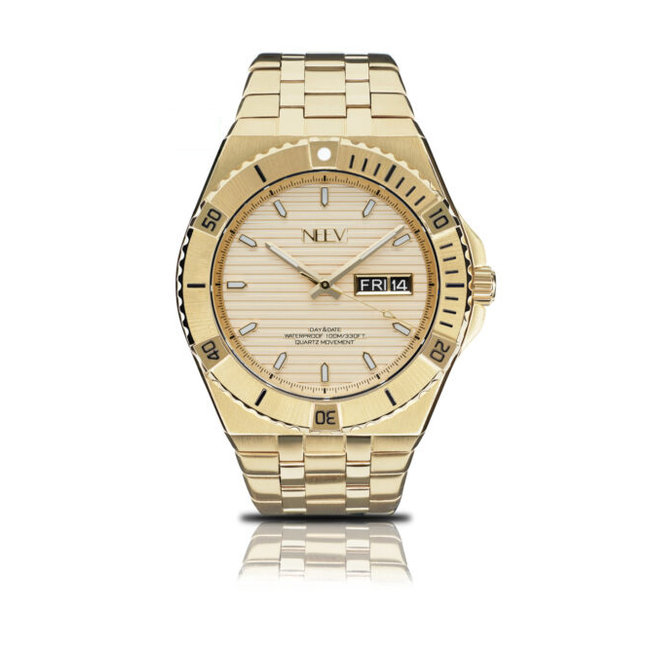 Horloge Day&Date Colmann | Staal Goud Champagne