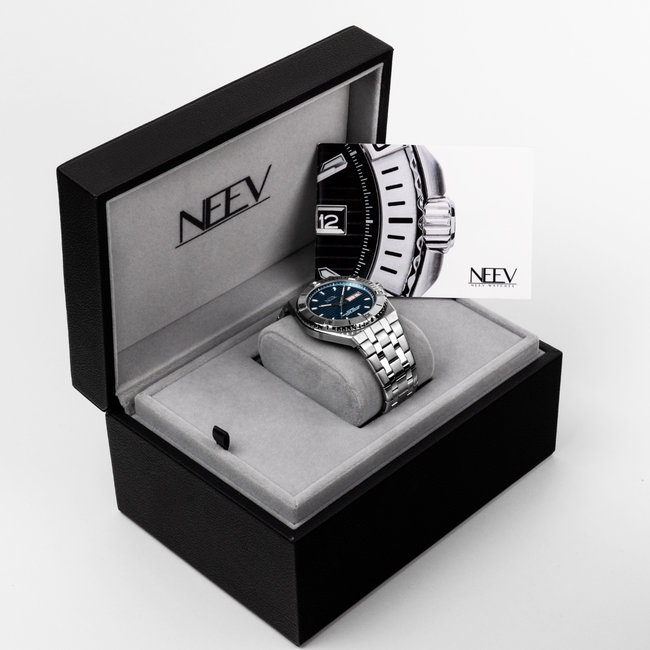 Horloge Day&Date Fender | Staal Zilver Blauw