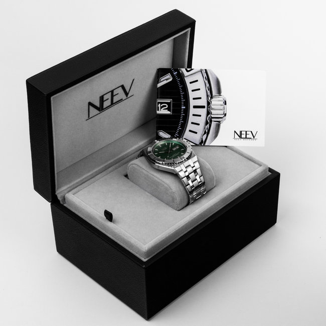 Horloge Day&Date Gallier | Staal Zilver Groen