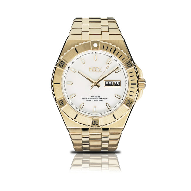 Horloge Day&Date Gulmann | Staal Goud Wit