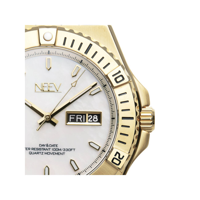 Horloge Day&Date Gulmann | Staal Goud Wit