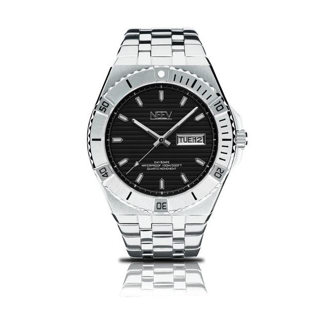 Horloge Day&Date Miller | Staal Zilver Zwart