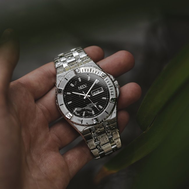 Horloge Day&Date Miller | Staal Zilver Zwart