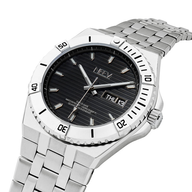 Horloge Day&Date Miller | Staal Zilver Zwart